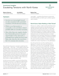 Escalating Tensions with North Korea