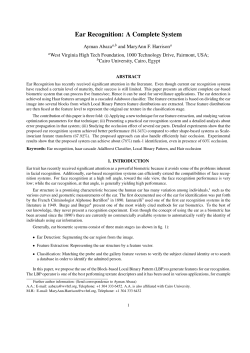 Ear Recognition: A Complete System