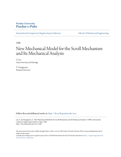 New Mechanical Model for the Scroll Mechanism - Purdue e-Pubs
