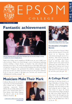 Issue 1 Michaelmas 2001