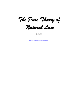 The Pure Theory of Natural Law