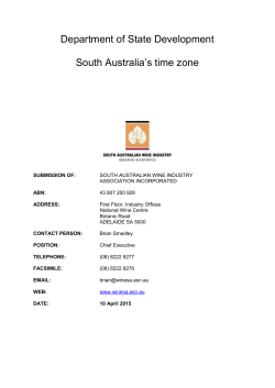 SAWIA Submission - Proposed SA Time Zone Change 2015