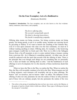 46 On the Four Exemplary Acts of a Bodhisattva