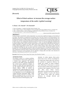 Effect of black surfaces to increase the average surface temperature