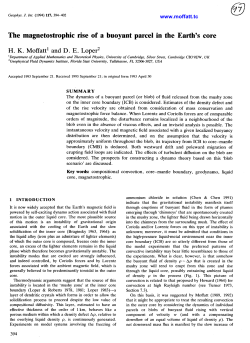 The magnetostrophic rise of a buoyant parcel in the Earth`s core