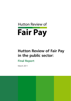 Hutton Review of Fair Pay in the public sector