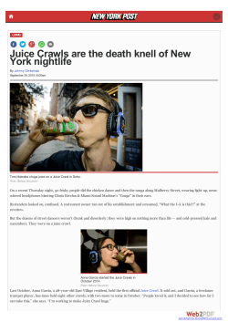 Juice Crawls are the death knell of New York nightlife