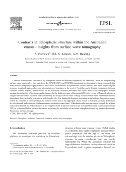 Contrasts in lithospheric structure within the Australian craton