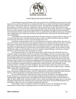 JSBA Information Booklet - Jacob Sheep Breeders Association