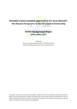 TEPSA Background Paper December 2013