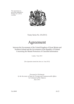 Agreement between the government of the United Kingdom of Great