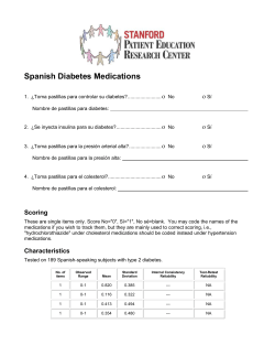 Spanish Diabetes Medications - Stanford Patient Education