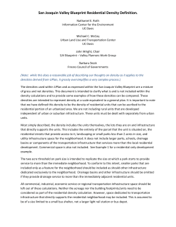San Joaquin Valley Blueprint Residential Density Definition.