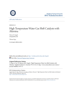 High Temperature Water Gas Shift Catalysts with Alumina