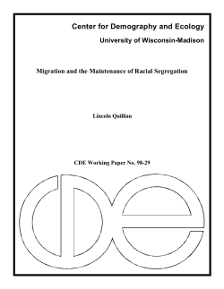 Migration and the Maintenance of Racial Segregation