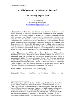 The Victory of Just War