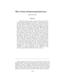 The Crisis of International Law