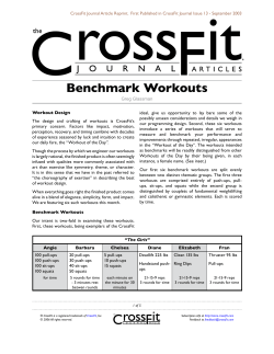 Benchmark Workouts