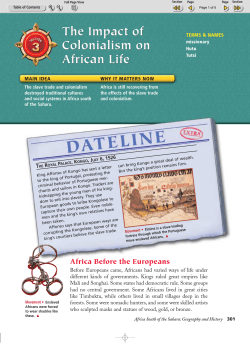 The Impact of Colonialism on African Life The Impact of Colonialism