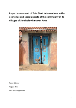 Impact assessment of Tata Steel interventions in the economic and