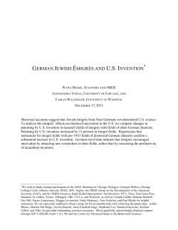 german jewish &eacute;migr&eacute;s and us invention