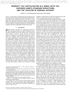 property tax capitalization in a model with tax