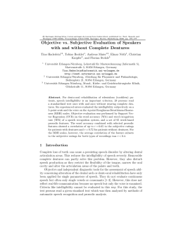 Objective vs. Subjective Evaluation of Speakers with and without