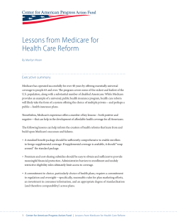 Lessons from Medicare for Health Care Reform