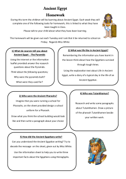Ancient Egyptian Homework