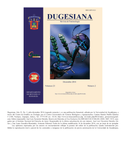 Dugesiana, A&ntilde;o 23, No. 2, julio-diciembre 2016
