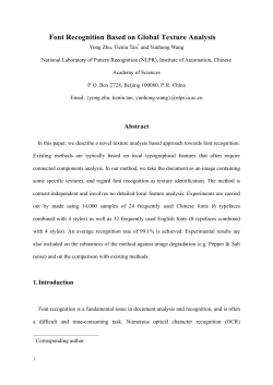 Font Recognition Based on Global Texture Analysis