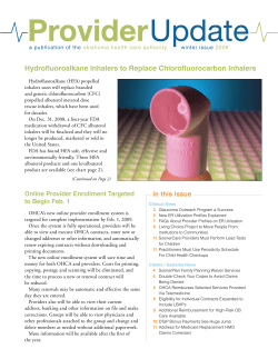 Hydrofluoroalkane Inhalers to Replace Chlorofluorocarbon Inhalers