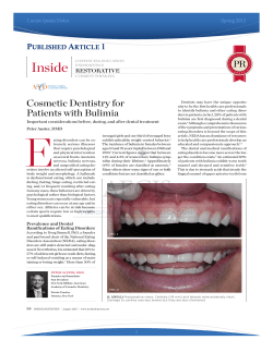 Cosmetic Dentistry for Patients With Bulimia