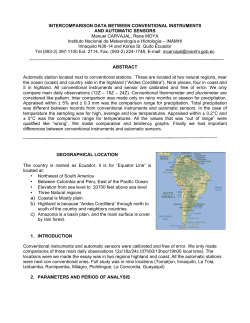 INTERCOMPARISON DATA BETWEEN CONVENTIONAL