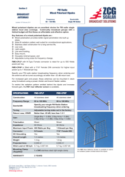 FM Radio Mixed Polarised Dipole Broadcast Antennas, Models FMD