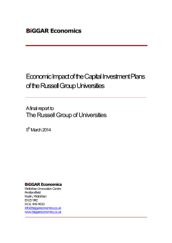 Economic Impact of the Capital Investment Plans of