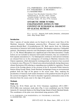 antarctic herb tundra colonization zones in the context of ecological