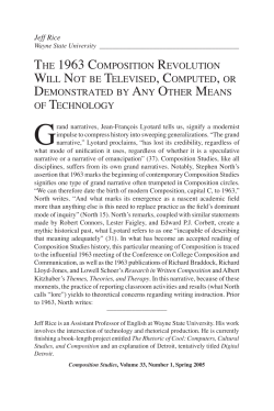 the 1963 composition revolution will not be televised, computed, or
