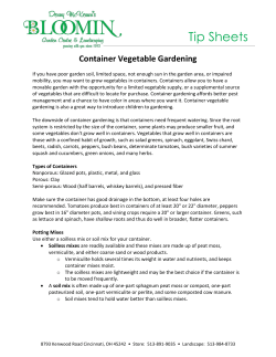 Tip Sheets - Bloomin Garden Centre