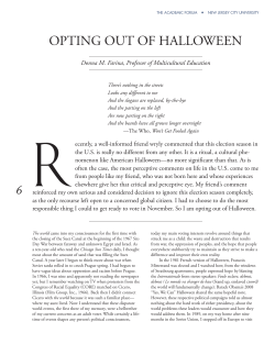Opting Out Of HallOween - New Jersey City University