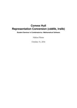 Convex Hull Representation Conversion (cddlib, lrslib)