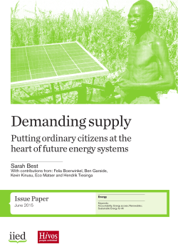 Demanding supply: Putting ordinary citizens at