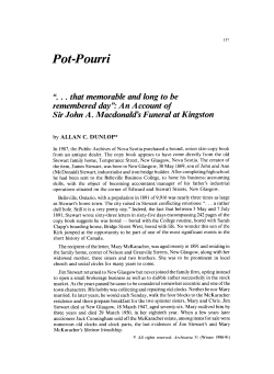 Pot-Pourri - Archivaria