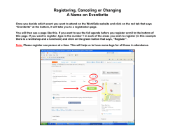Registering, Canceling or Changing A Name on Eventbrite