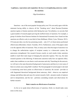 Legitimacy, repressions and cooptation: the keys