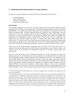 4 OPERATING COSTS AND EFFICIENCY OF CARGO AIRCRAFT