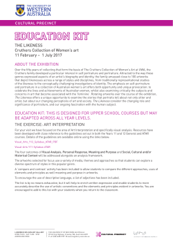 education kit - Lawrence Wilson Art Gallery