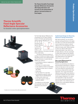 Fixed Angle Specular Reflectance Accessories