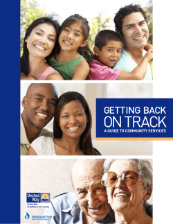 Getting Back on Track - A Guide to Community Services