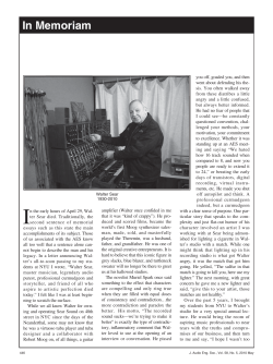 In Memoriam - Audio Engineering Society